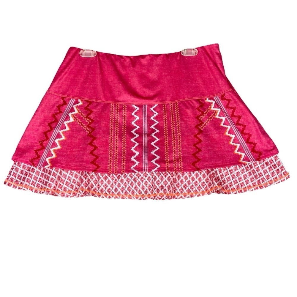 Lucky In Love Tennis/Golf/Pickleball Layered Pinks Corals Skort - Sz XL (16)